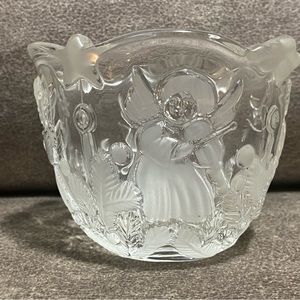 Glass Christmas candleholders